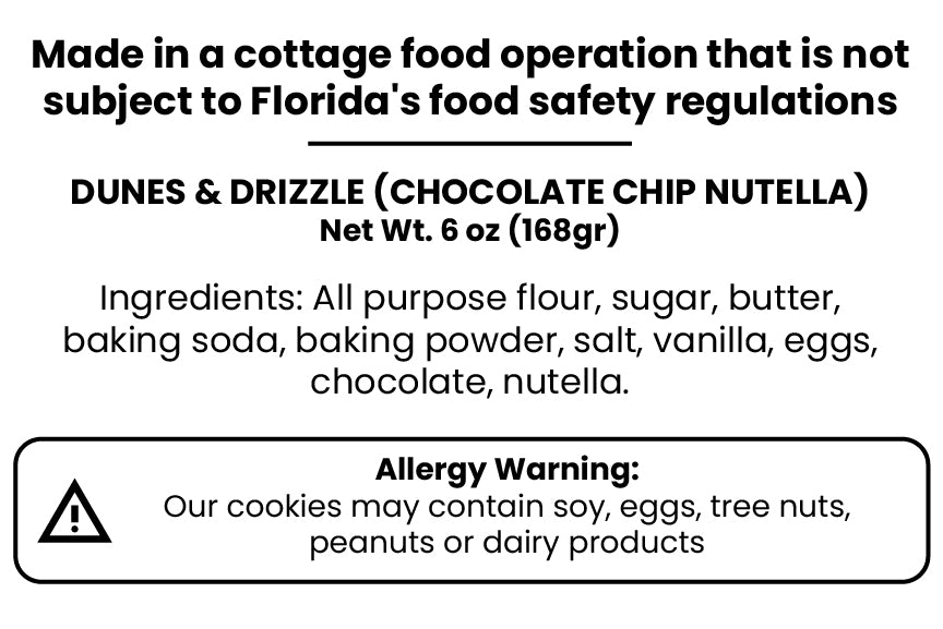 Dunes & Drizzle (Chocolate Chip Nutella)